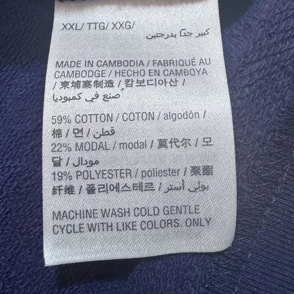 Ideology ID Shirt Mens 2XL Blue/White‎ Colorblock Hoodie Athletic Short Sleeve - Picture 8 of 9